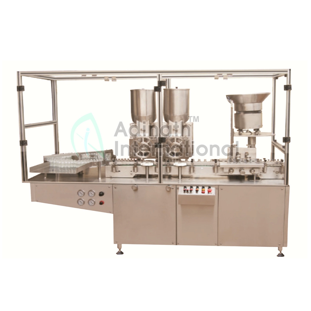 Double Head High Speed Injectable Powder Filling Rubber Stoppering Machine