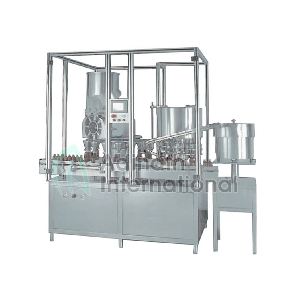 Rotary Dry Syrup Powder Filling and Rubber Stoppering Machine